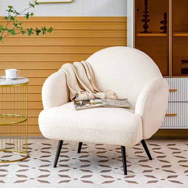 XINMICS Modern Accent Chair Upholstered Armchair for Living Room