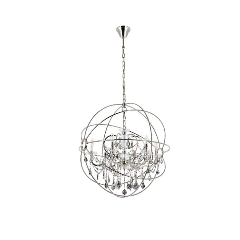 Royce Edge 6-Light Polished Nickel Chandelier
