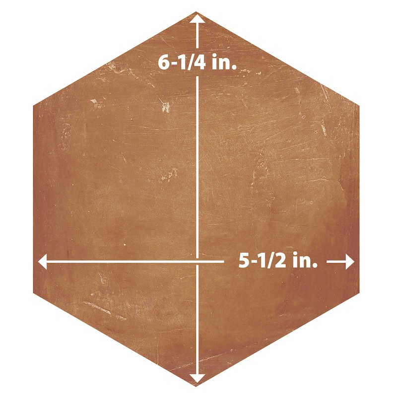 Merola Tile Sentier Hex des Ocres 5-1/2" x 6-1/4" Porcelain Floor and Wall Tile