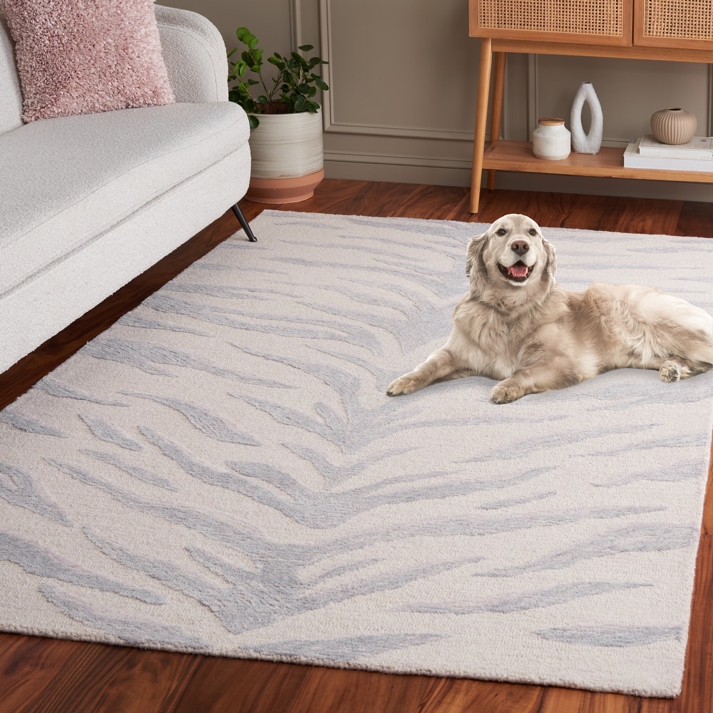 SAFAVIEH Handmade Ebony Dasena Modern Wool Rug