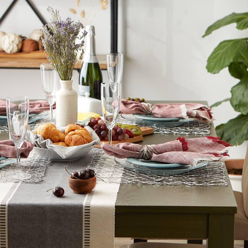 Design Imports Woven Paper Kitchen Placemat Set (Set of 6)