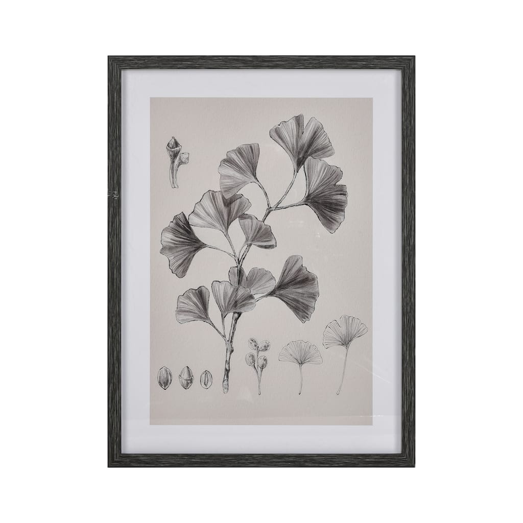 Elk Home Ginkgo Botanic Ivory Fabric 18 Inch Wide Wall Art