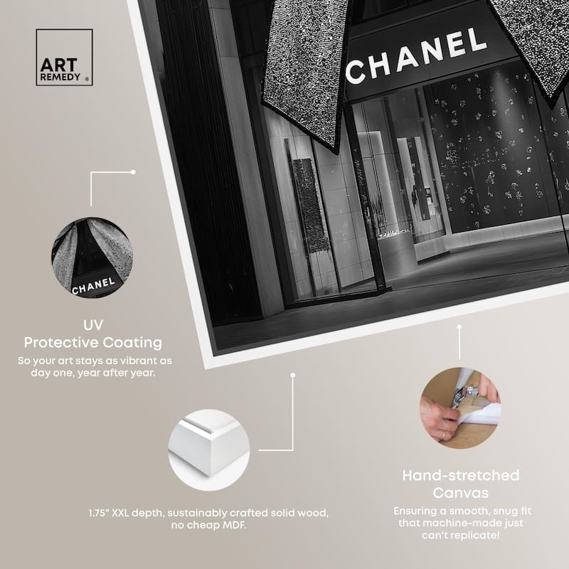 Big Bow Noir Store Canvas by Art Remedy