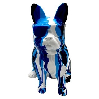 Interior Illusions Plus Blue Graffiti Dog with Glasses - 8" tall