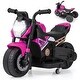 preview thumbnail 1 of 28, Gymax 2-in-1 Kids Electric Motorcycle w/ Detachable Training Wheels - See Details Pink