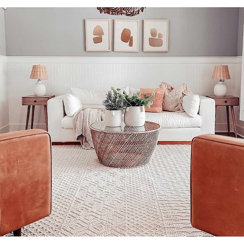Hauteloom Ryne Living Room, Bedroom Area Rug - Ivory - 8' x 10' - 8' x 10'