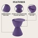 preview thumbnail 127 of 143, Boyd Round Side Table with Ribbed Design Base - Accent Hourglass End Table with Removable Lid for Living Room & Bedroom