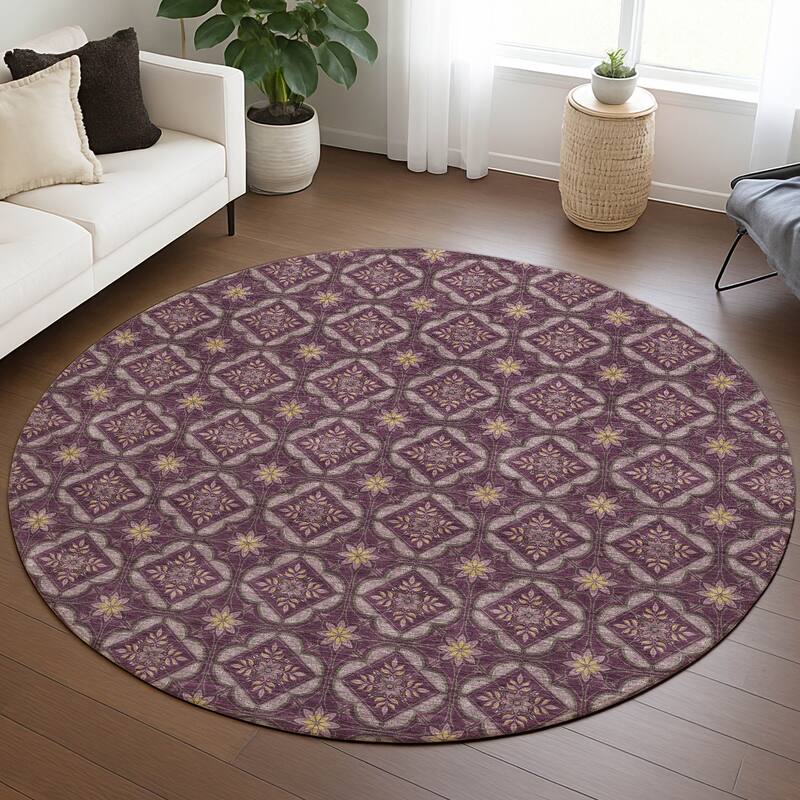 Machine Washable Indoor/ Outdoor Contemporary Granby Chantille Rug