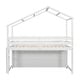 preview thumbnail 13 of 15, Twin House Loft Bed with Roof Frame, Under Bed Shelving Storage Unit, Guardrails, Ladder
