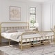 King Size Victorian Style Metal Bed Frame with Headboard/Mattress ...