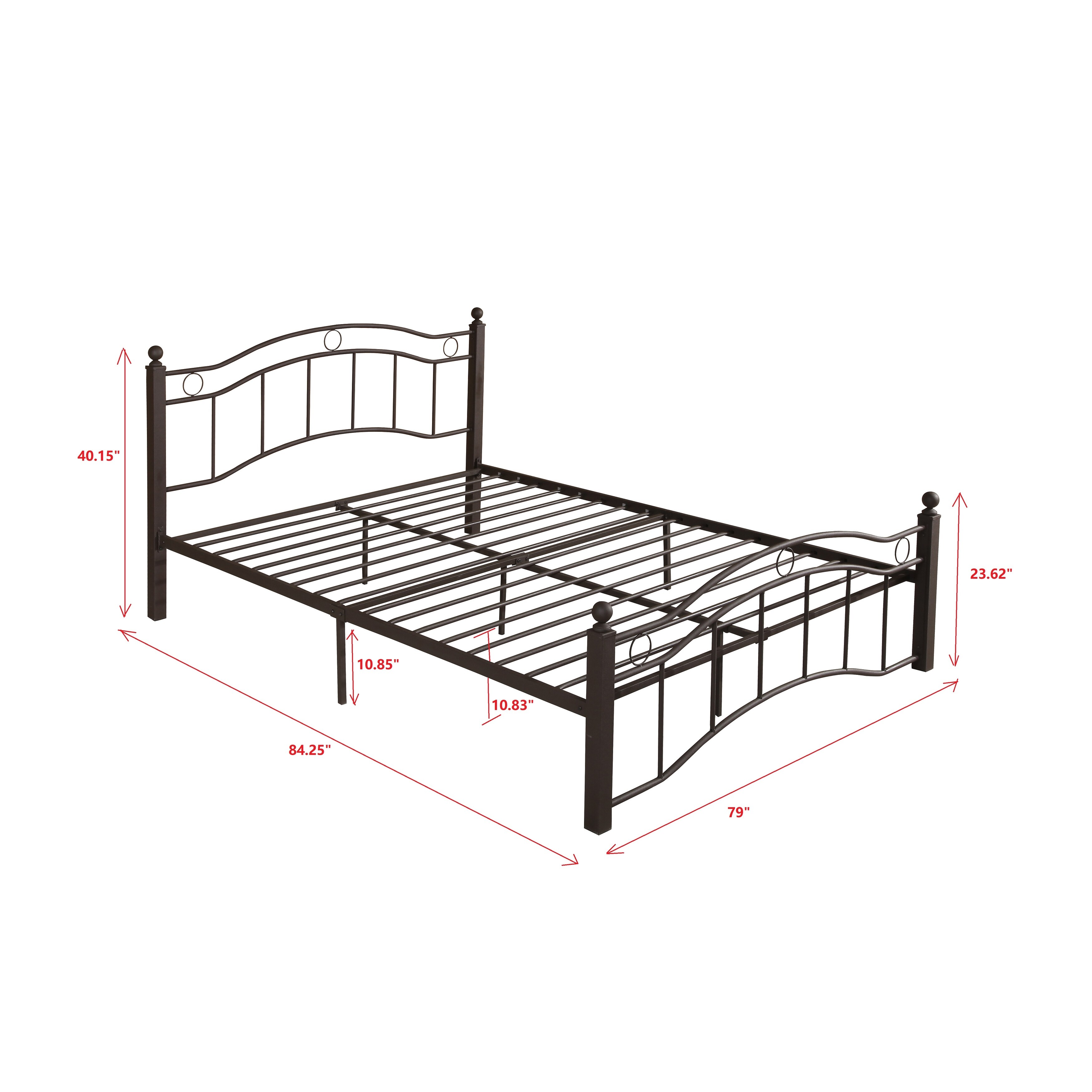 King size metal sales cot