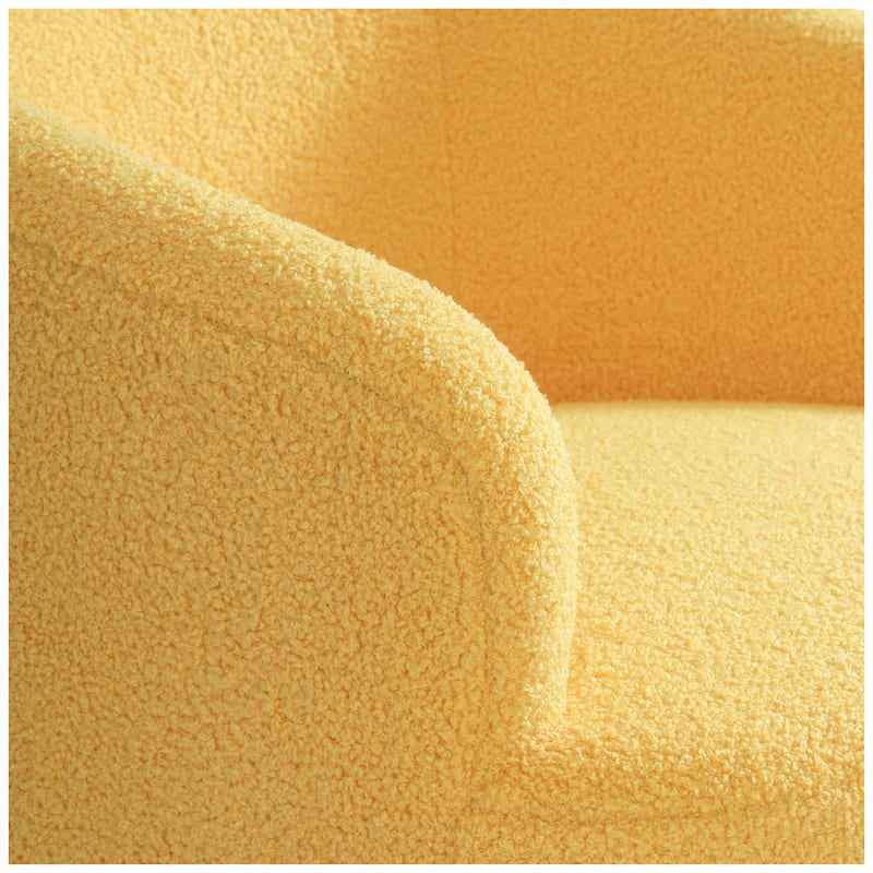 Bayville Sherpa Polyester Upholstered Faux Shearling Barrel Chair - (Set of 2)