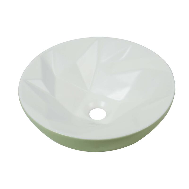 Fine Fixtures 16 inch Round Ceramic Vessel Bathroom Sink