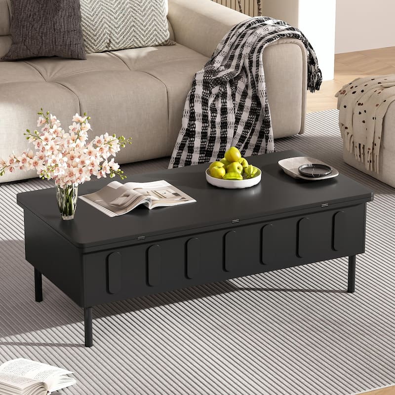 Lift-Top Coffee Table with 2 Drawers