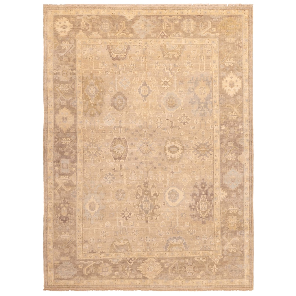 ECARPETGALLERY Hand-knotted Kavya Oushak Tan Wool Rug - 9'0 x 11'11