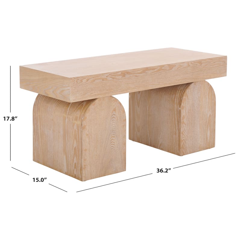 SAFAVIEH Hanra Modern Bench, Fully Assembled - 36"W x 15"D x 18"H