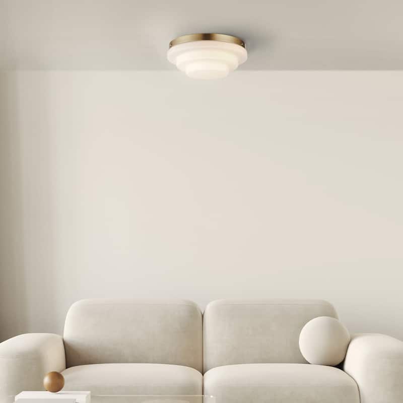 Globe Electric 91005474 Devo 2 Light 12" Wide Flush Mount Ceiling