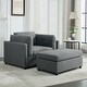preview thumbnail 6 of 40, Roomfitters 50" Oversized Armchair with Ottoman, Modern Accent Chair, Lumbar Support, Reading Sofa for Bedroom