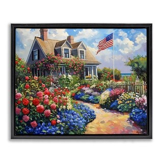 Stupell An American House Framed Floater Canvas Wall Art Design By LSR ...