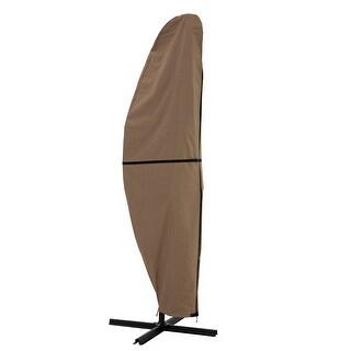 Offset Outdoor Umbrella Cover - Heavy-Duty Waterproof Protection for Banana Frame Umbrellas by Pure Garden (Tan)