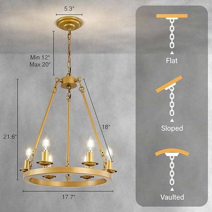 Luxury Wheel Chandelier, 16-54 Lights Single or Double Layer Round Pendant Light