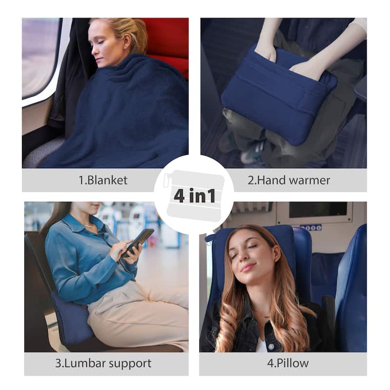 4 in 1 Cozy Practical Travel Throw