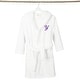 preview thumbnail 31 of 78, Sweet Kids 100% Polyester SUPER PLUSH Double Brushed Hooded Bathrobe with Purple Script Monogram