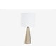 preview thumbnail 15 of 106, 16-in. Glass Lamp w/ Brushed Nickel Accents and Drum Shade