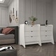 preview thumbnail 1 of 21, Manhattan Comfort Coney Mid-Century Modern 3-Drawer Dresser Set of 2 White