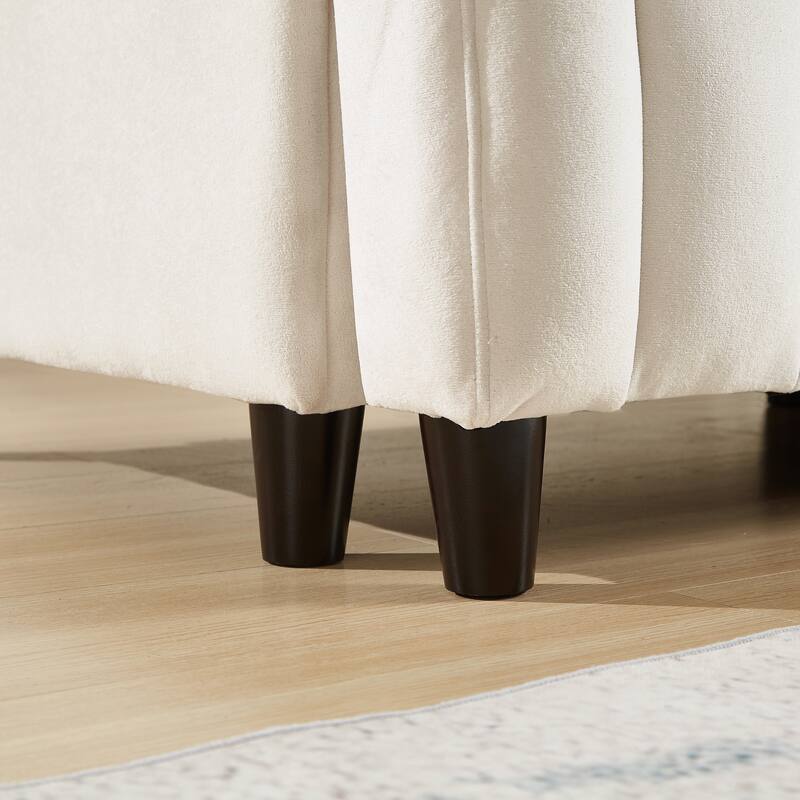 Sofa Bed with 2 Hidden Storage Bags, Multi-Functional Sleeper Sofa Loveseat with Adjustable Backrest