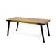 preview thumbnail 11 of 13, Harper Outdoor Modern Industrial Acacia Wood 3-piece Dining Set by Christopher Knight Home