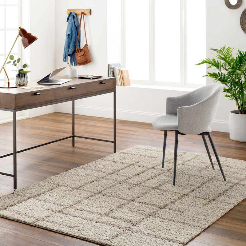 Maryland Shag Moroccan Tribal Area Rug - Gray/Brown - 7' 10" x 10'