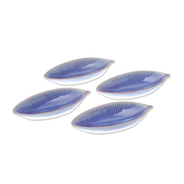 slide 2 of 4, Novica Handmade Festive Banana Ceramic Serving Bowls (Set Of 4)