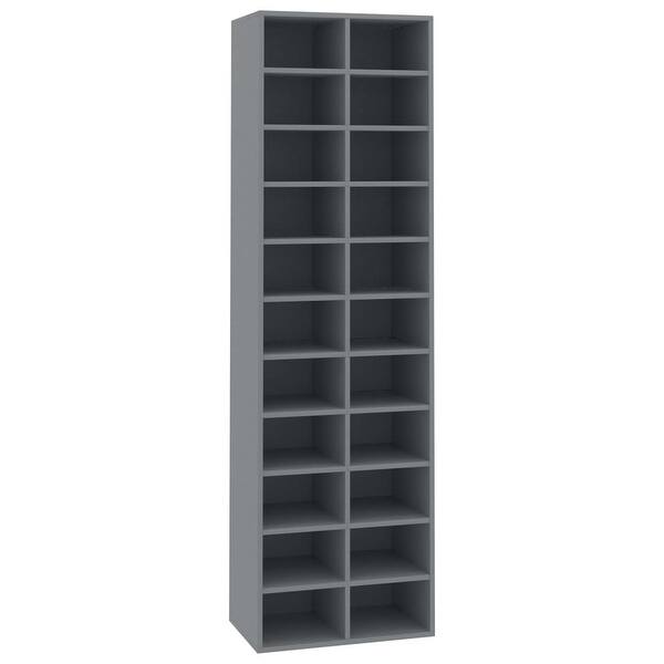 Shop Vidaxl Shoe Cabinet Gray 21 2 X13 3 X72 Chipboard