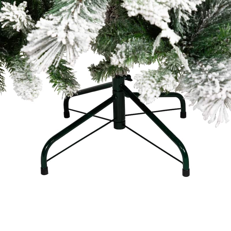 Real Touch™️ Full Heavily Flocked Whittaker Spruce Artificial Christmas Tree - 5' -Unlit - 5 Foot