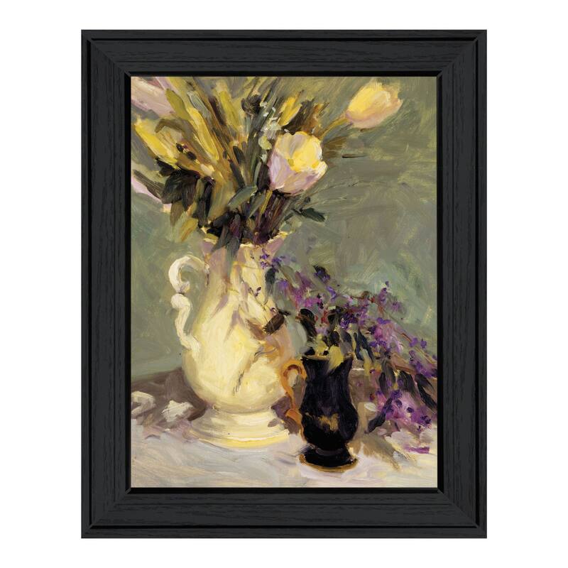 TrendyDecor4U "Tulips & Lavender" Framed Print Wall Art
