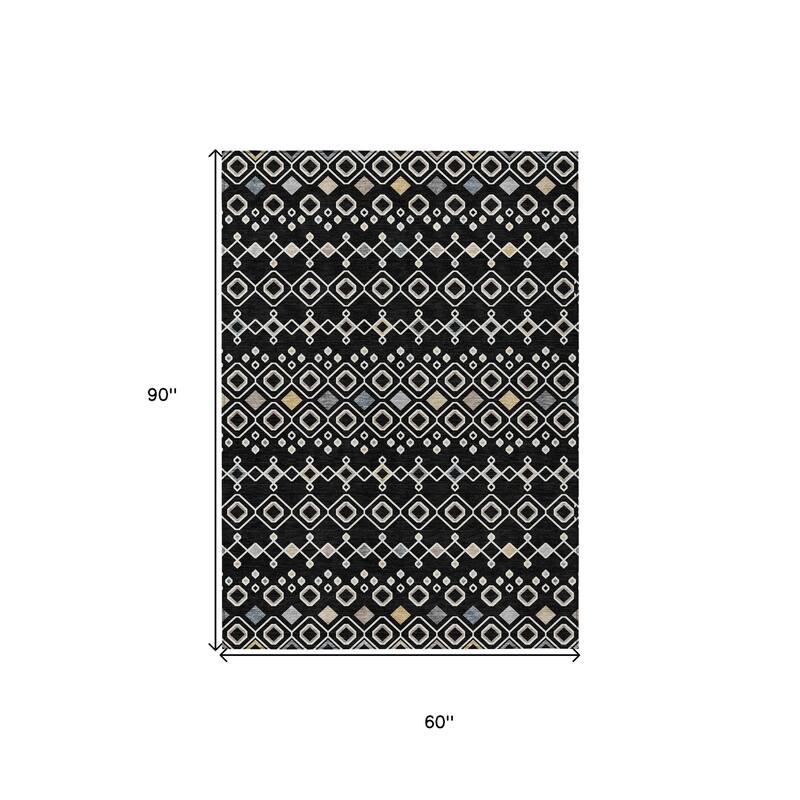 HomeRoots Geometric Modern Rectangle Outdoor Rug