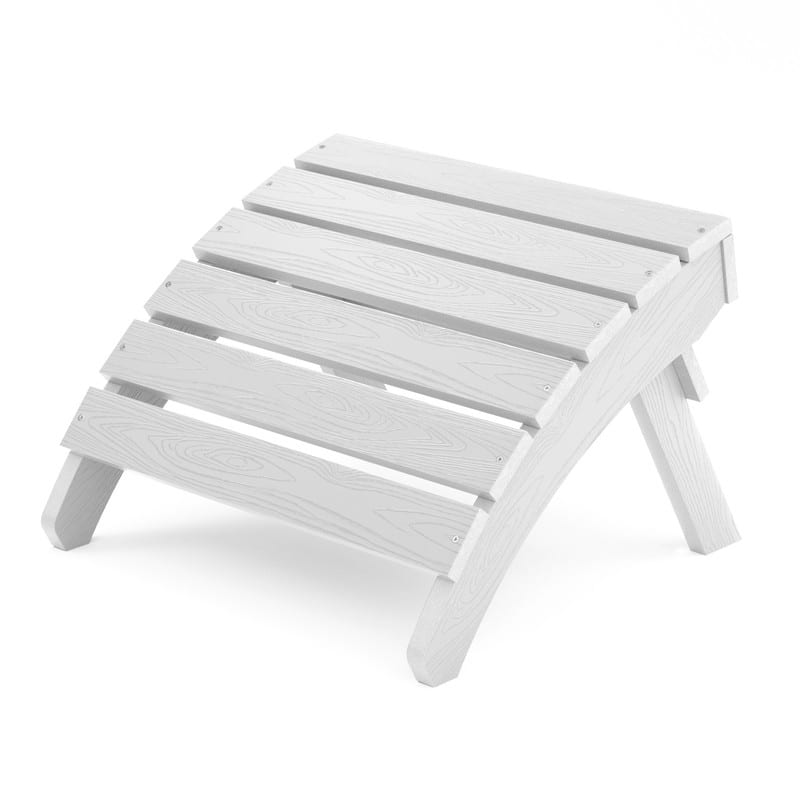 WINSOON All Weather HIPS Outdoor Folding Ottoman Adirondack Chair Footrest