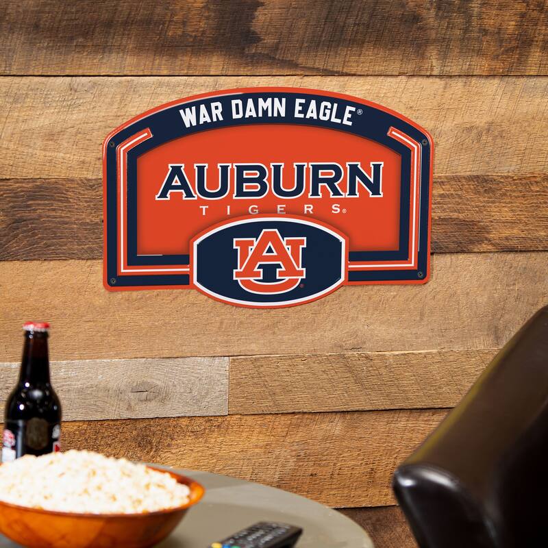 Auburn University Embossed Steel Wall Sign, 11" x 17"