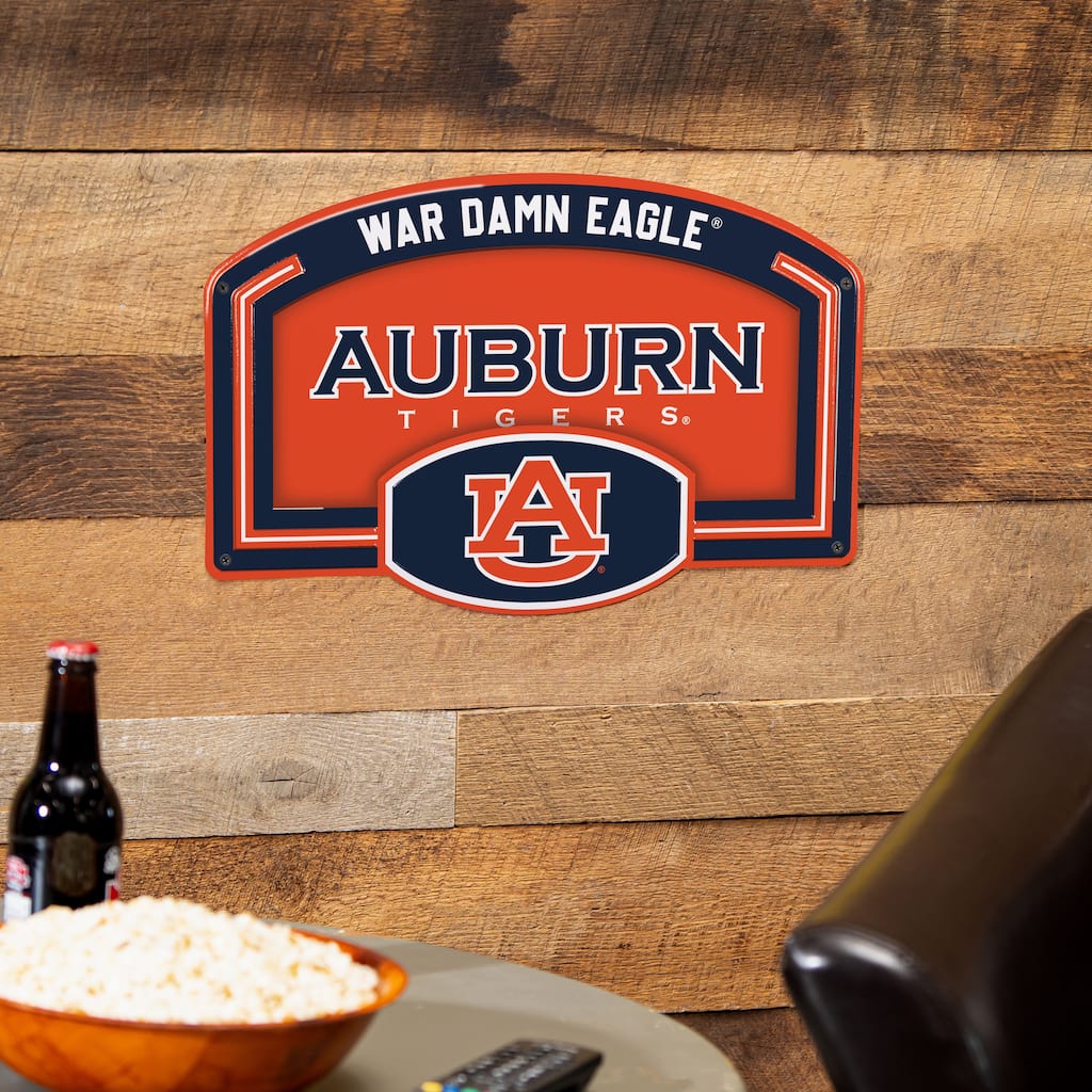 Auburn University Embossed Steel Wall Sign, 11" x 17"