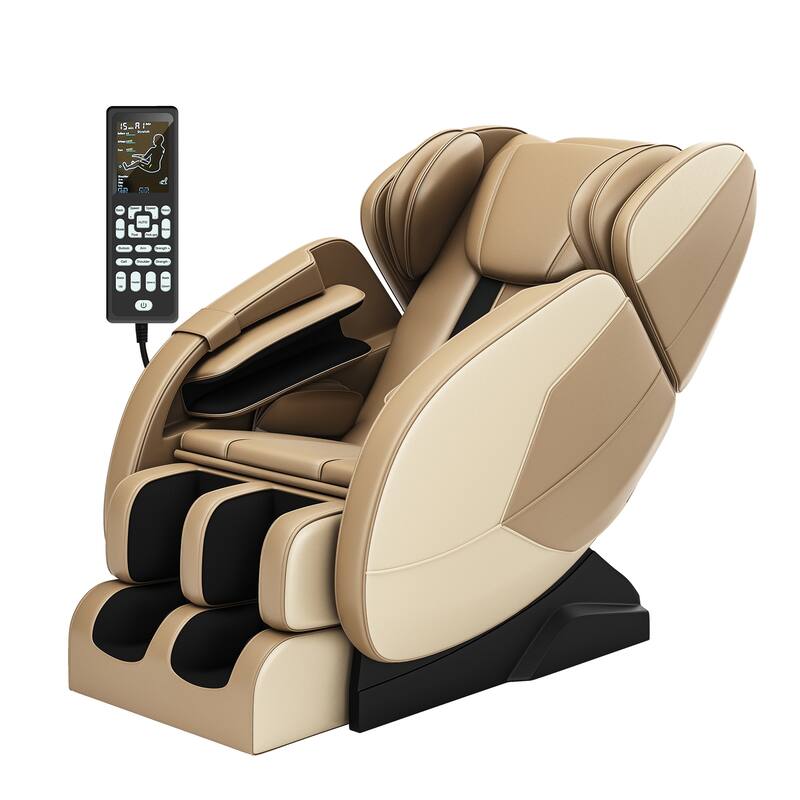 Ukuowu Favor-MM350 heated Full Body Massage Chair with zero gravity mode and Bluetooth music player - Khaki
