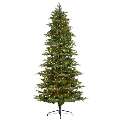 8’ South Carolina Artificial Christmas Tree, Warm Clear LED Lights - 8 Foot