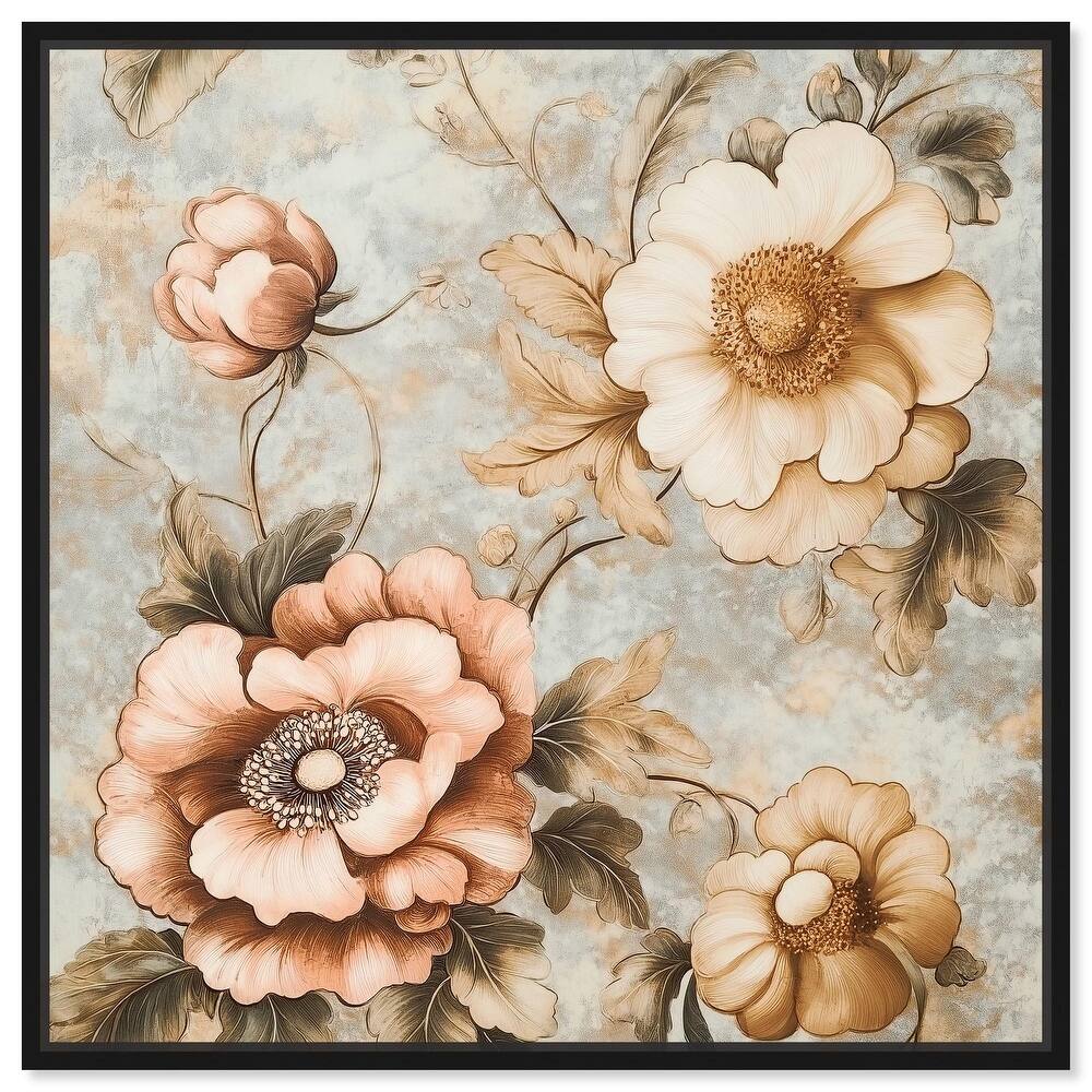 Retro Rose I Canvas by Art Remedy