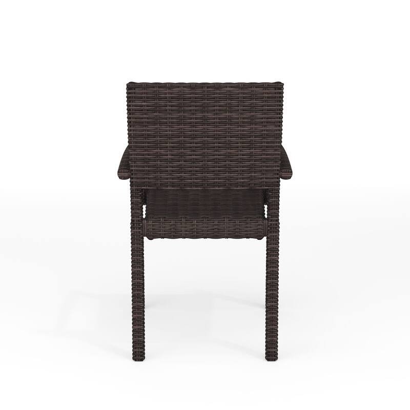 Martha Stewart Outdoor Rattan Wicker Stackable Dining Armchair - 21"W x 22.5"D x 33.5"H