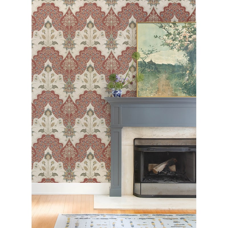 A-Street Prints Auden Ruby Floral Grandeur Wallpaper