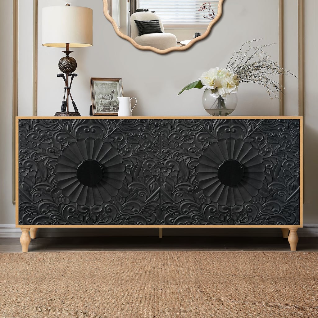 62.99''W Modern Sideboard Storage Cabinet with 4-Door