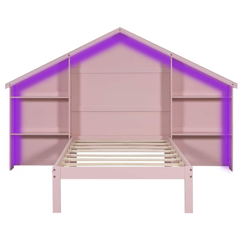 Wood Twin Size Platform Bed