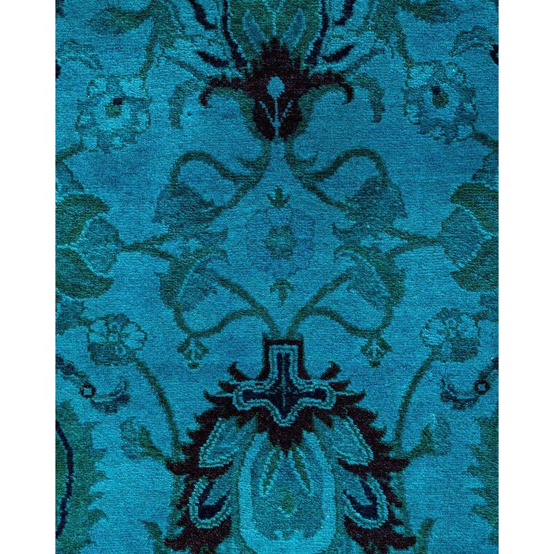 Contemporary Overdyed Wool Hand Knotted Area Rug - 4' 0" x 6' 1"