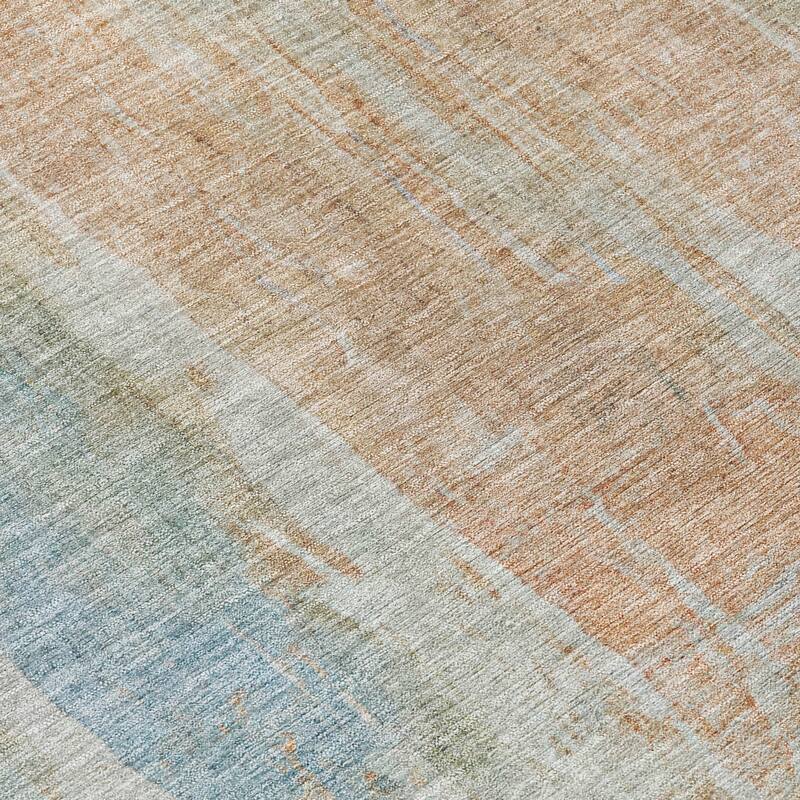 Machine Washable Indoor/ Outdoor Vintage Ombre Chantille Rug