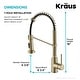 preview thumbnail 33 of 36, Kraus Bolden 2-Function 1-Handle Commercial Pulldown Kitchen Faucet